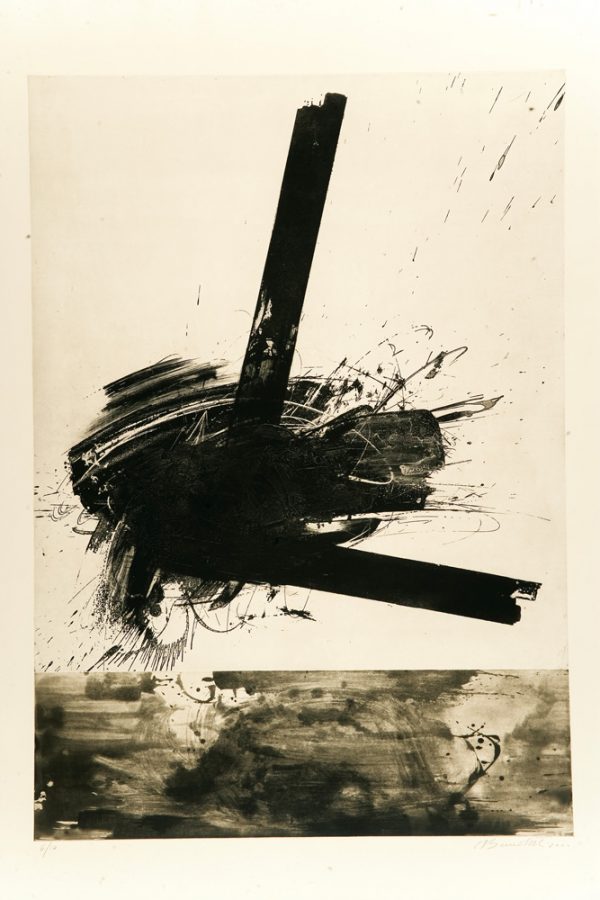 Senza titolo, 1999 -Acquaforte, acquatinta, acido Diretto e carborundum su rame- Lastra 187x124 cm