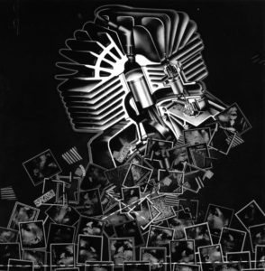 Deus Ex machina, 1973 olio e acrilici su tea cm 185x175